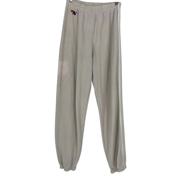 Aviator Nation 5 Stripe‎ Vintage White Hoodie Small Sweatpants Large Set - Image 6
