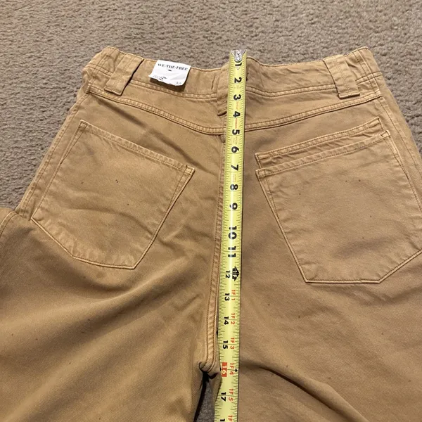 We The FREE PEOPLE Brown CHILL VIBES Dropped WIDE LEG Distressed Bootcut 30” NEW - Image 16