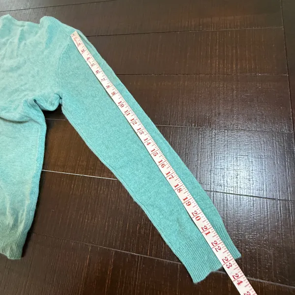 Charter Club Cashmere Sweater Women Small Seafoam Mint Green Crewneck Pullover - Image 5