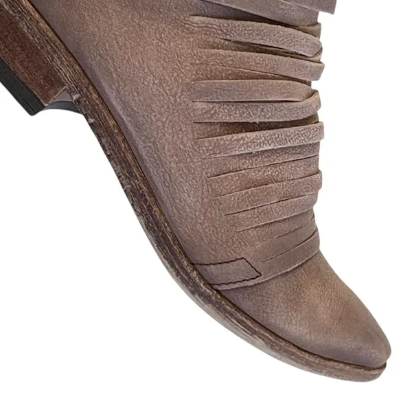 EUC Free People Leather Lost Valley Strappy Booties Size 7.5 - Image 6