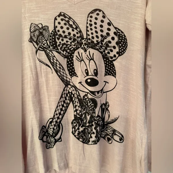 Lauren Moshi Minnie Mouse Women’s Pink Sweater Size Medium - Image 6