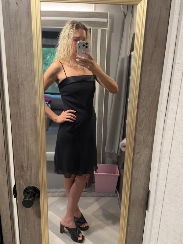 Y2K Jump Apparel‎ Spaghetti Strap Slip Dress in Black Size 0 - Image 2