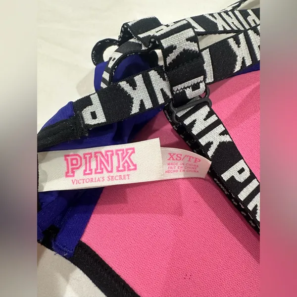 Vintage Victoria's Secret PINK Strappy Blue Push-up Bra - Image 4