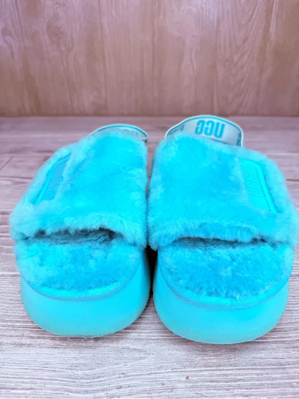 UGG Women's Disco Platform Slide Tide Pool 9 fluffy wool sandals shoes slip on - Image 7