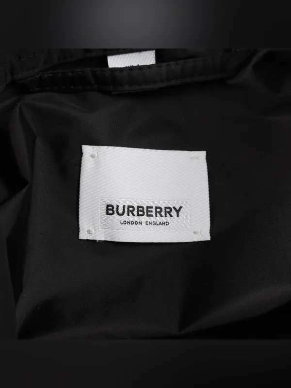 Burberry London Oversized Black Nylon Logo Drawstring Vest - Image 6