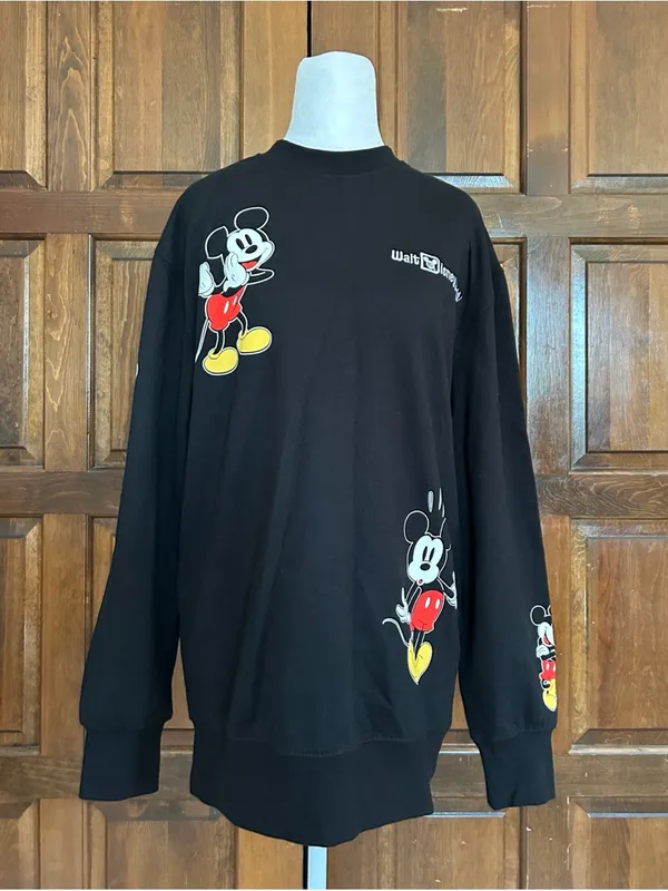 Walt‎ Disney World Mickey Mouse Expressions Sweatshirt Black Crewneck Small - Image 2