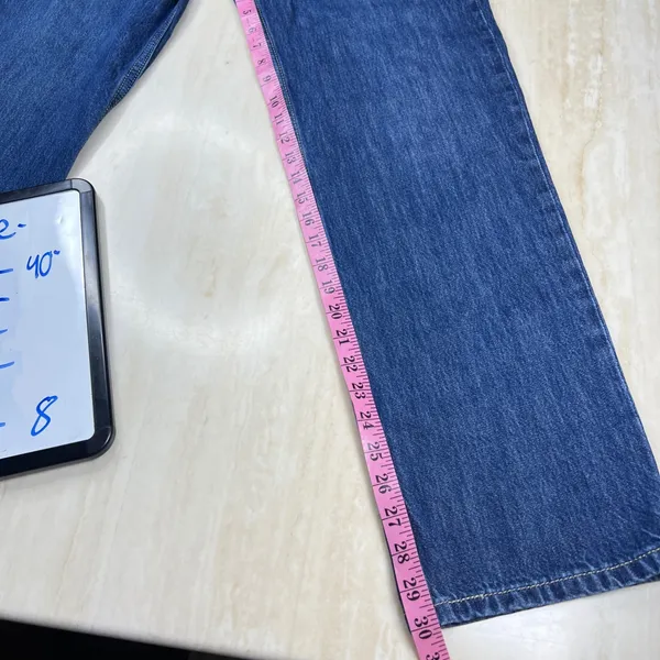 Levis Low Pro Straight Jeans Womens 28 Medium Wash Blue Denim A36 - Image 10