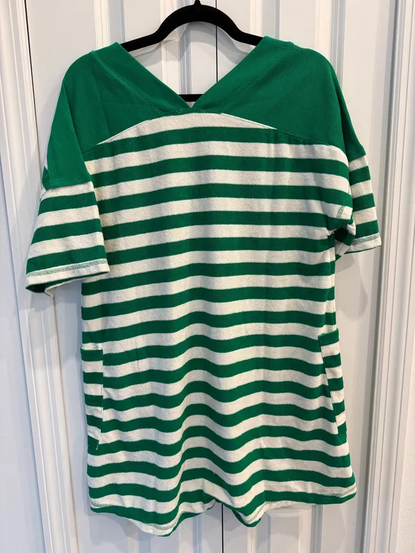 Very J Stripe Casual Knit Romper - Image 6