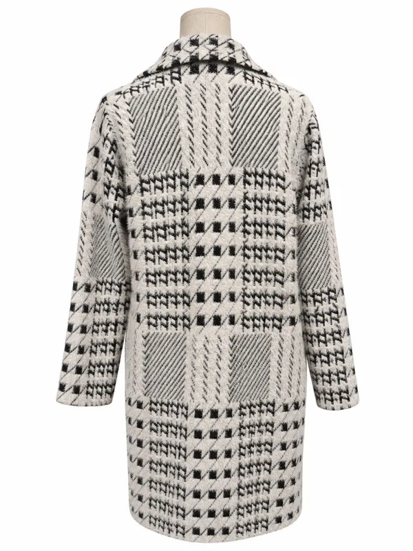 Liverpool Los Angeles Fuzzy Geometric Houndstooth Coatigan Cardigan S - Image 3
