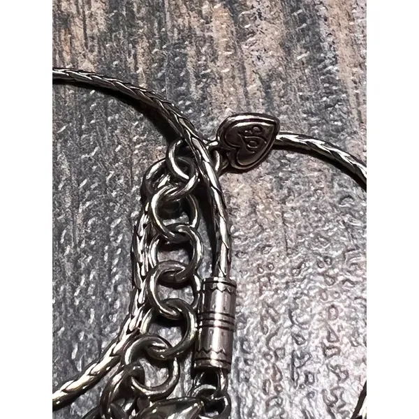 Brighton Seville‎ Cross Necklace Reversable Silver Gold 16" Two-Tone Scrollwork - Image 6