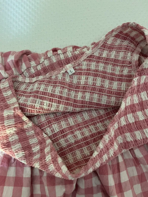 One Shoulder Boho Maxi Dress Pink Size L - Image 3