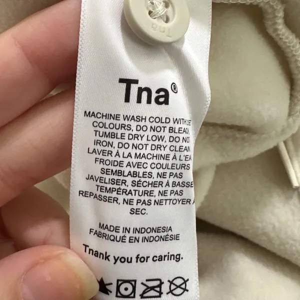 TNA‎ | Women's Oversized Fleece Button Up Polar Shirt Jacket, Whisper White, XL - Image 8