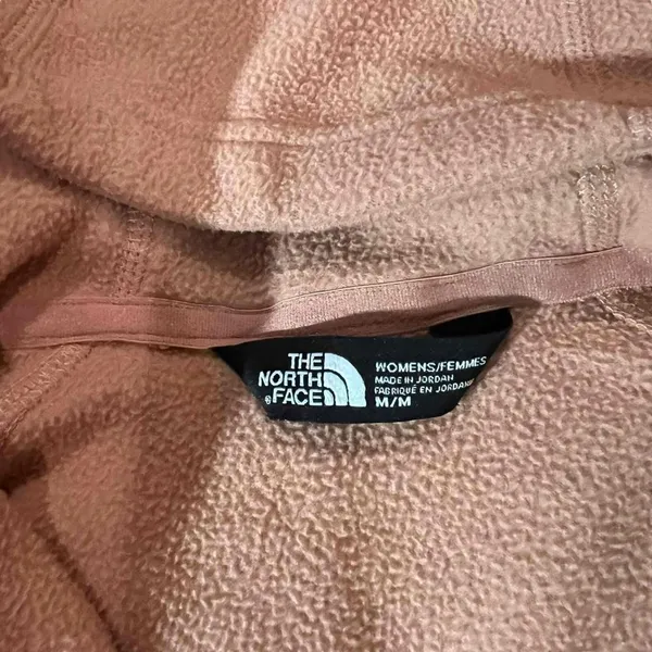 The North Face‎ Womens Full Zip Fleece Hoodie Jacket Peach Tan Size Medium - Image 5