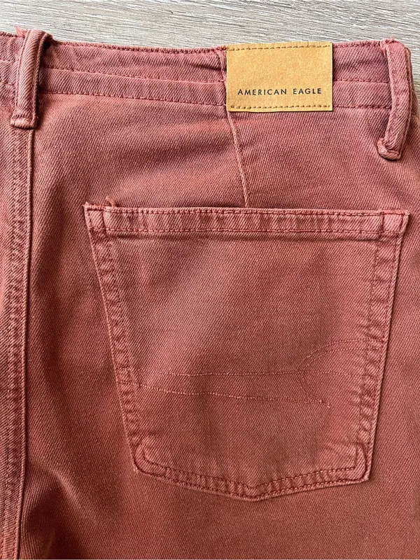 American Eagle Dreamy Drape Stretch Low Rise Ultra Wide Leg Pants 2 Dark Rust - Image 8