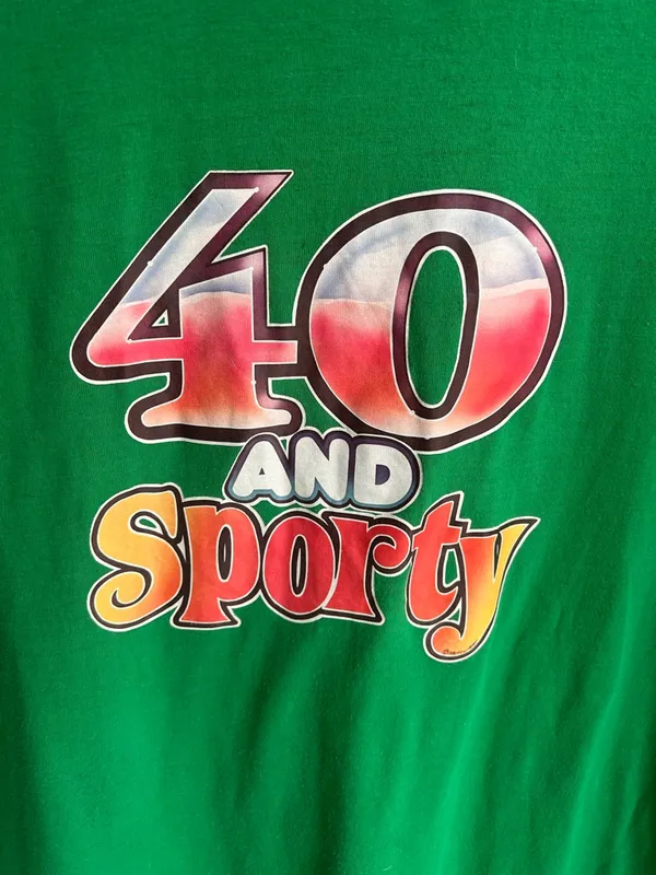 FIRM Vintage 80s single stitch 40 and Sporty Unisex t-shirt size XL - Image 2