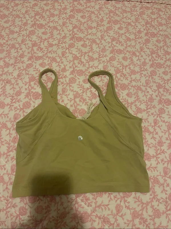 lululemon athletica Light Yellow V-Neck Crop Tank - Image 4