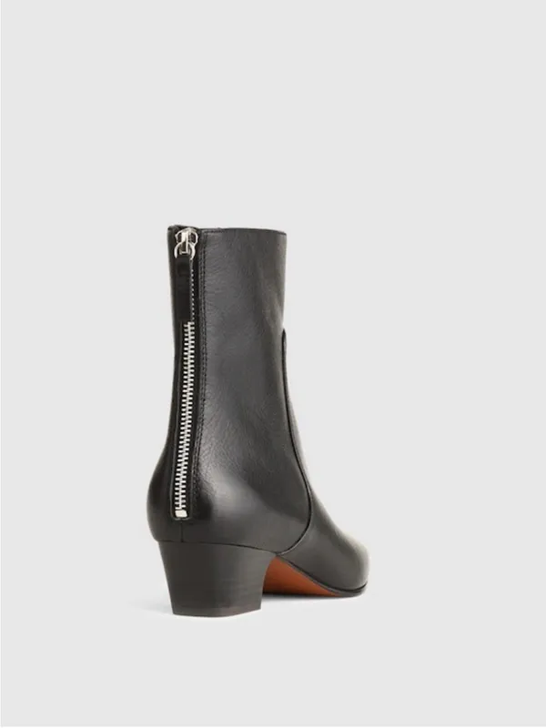 Madewell The Lexie Ankle Boot in True Black Leather Size 8.5 - Image 3