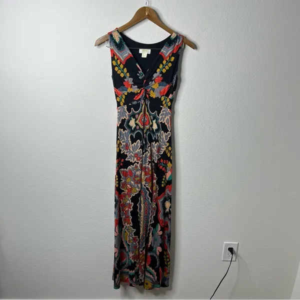 Anthropologie‎ Maeve Paisley Floral Sleeveless Maxi Dress Womens Size XS - Image 6