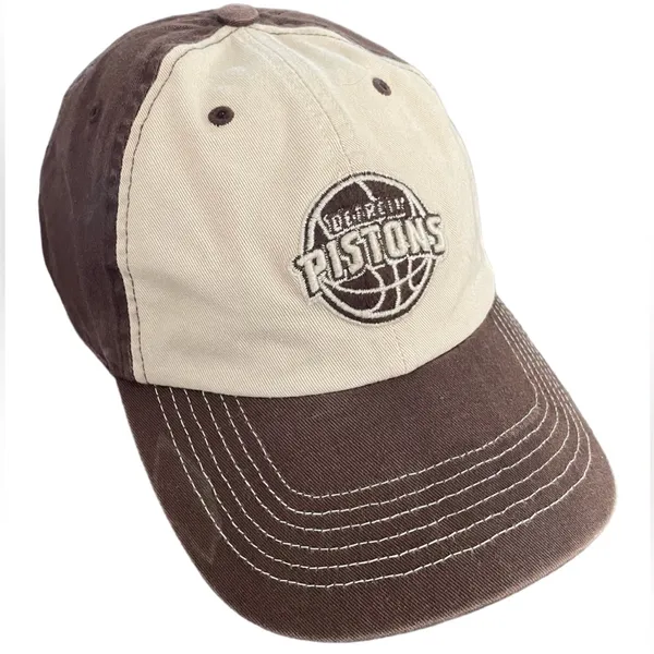 47 Brand Detroit Pistons Hat Fitted Cap NBA Basketball Y2K Vintage Brown Unisex OS - Image 2