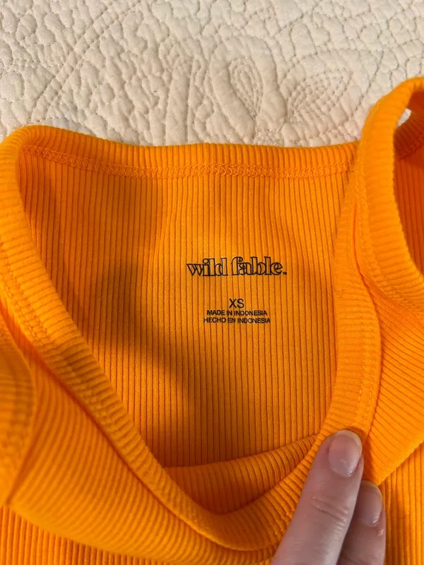 wild fable Ribbed Cropped Tank in Bright Orange - Image 5