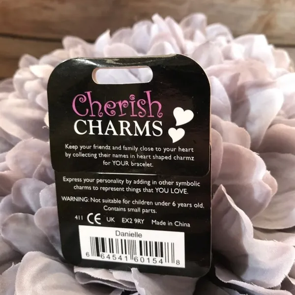 Cherish Charms‎ DANIELLE Name Bracelet Charm Silvertone Silver Tone NEW - Image 2