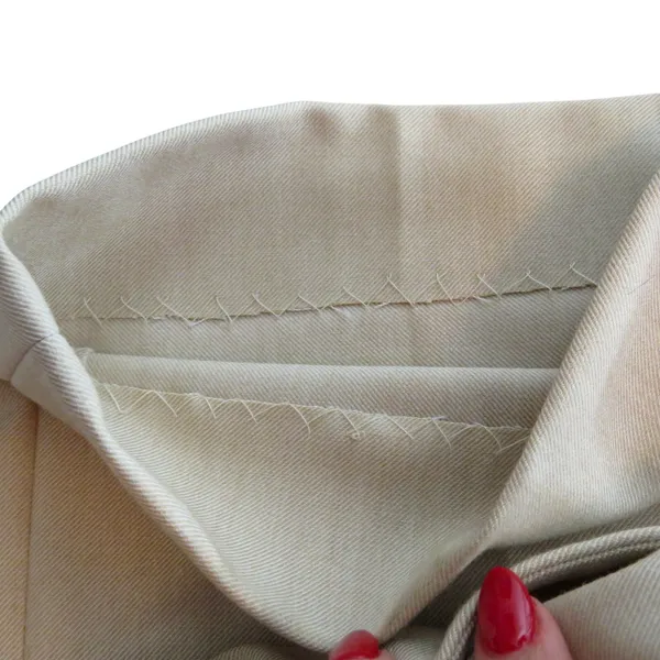 Calvin Klein Modern Fit Trousers Tan Herringbone Straight Leg Dress Pants 4 - Image 4