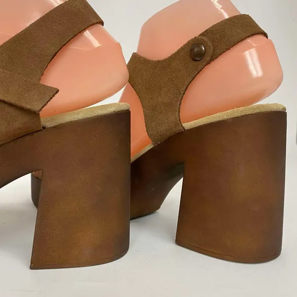 Bionatura Women Slingback Sandals Block Heels Size 9 Chunky Nostalgic Glam Indie - Image 4