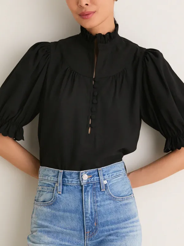 Pomander Place Black Selena Blouse Size: XS - Image 2