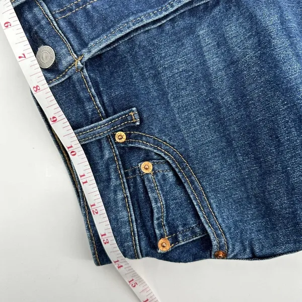 Levi’s Wedgie Straight Jeans Denim Button Fly Stretch Dark Wash Size 29 - Image 10