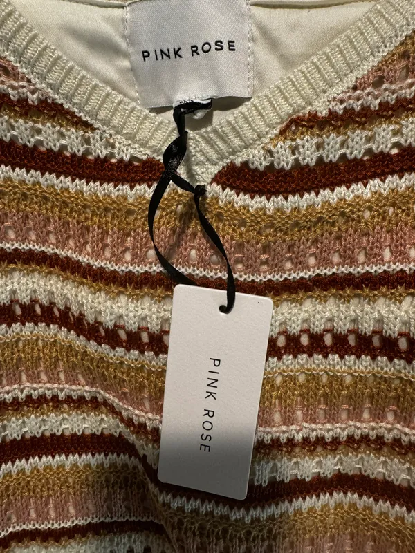 Pink Rose Striped Dress - Image 4