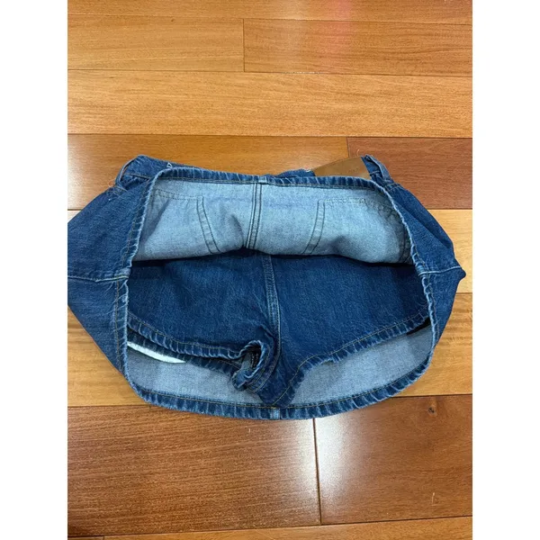 NWOT We The Free Denim Skort Womens‎ Blue Gathered Waist Mini 25 - Image 8