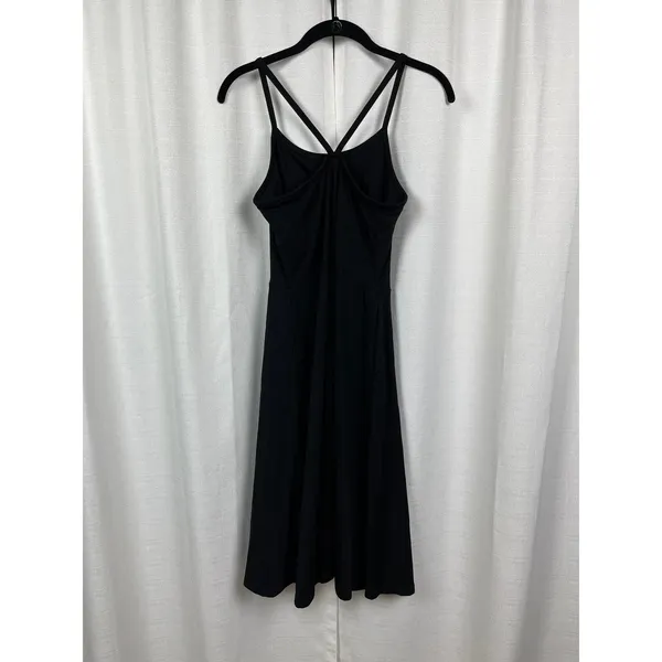 PACT Organic Black Organic Cotton Fit&Flare Midi Dress Sz.L NWT - Image 12