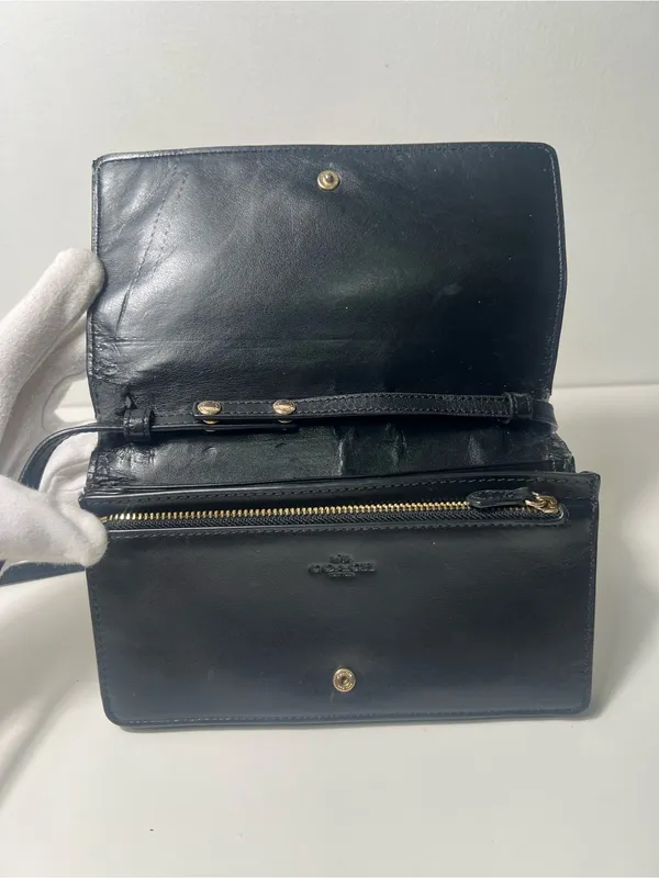 Coach Hayden Anna Foldover Lizard Embossed Leather Crossbody Clutch - Image 9