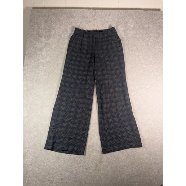 American Eagle Women's Wide Leg Trousers Plaid Size 0 Soft - Image 2