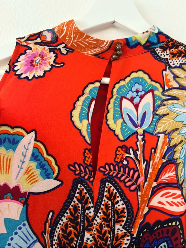 Anthropologie Maeve Larkhill Silk Trapeze Swing Dress S - Image 11