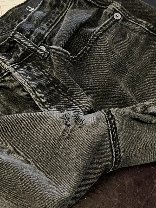 American Eagle Outfitters Boyfriend Jeans Womens 4 Gray High Rise Charcoal Denim - Image 11