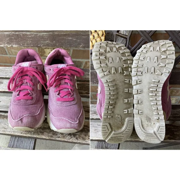 Size 9 B New Balance 515 Pink Cotton Canvas Sneakers Shoes Women's - Image 2