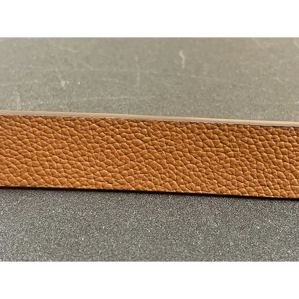 Michael Kors Brown Pebbled Leather Skinny Belt Gold Tone Buckle Size M - Image 8