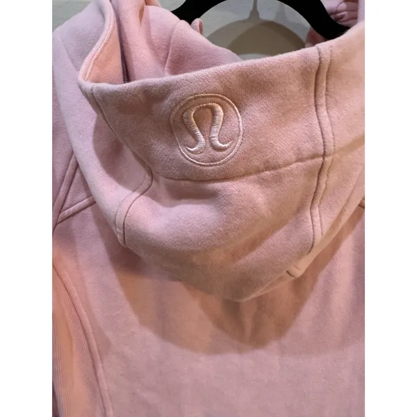 Lululemon Scuba Full Zip Hoodie Pink Size 6 Sweatshirt Athlesiure Performance - Image 5