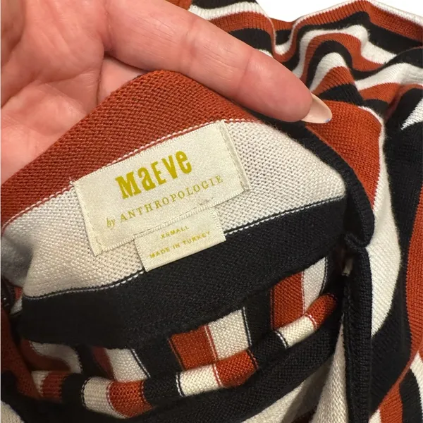 NWT Anthropologie Maeve Striped Sweater Midi Dress Size XS - Image 6
