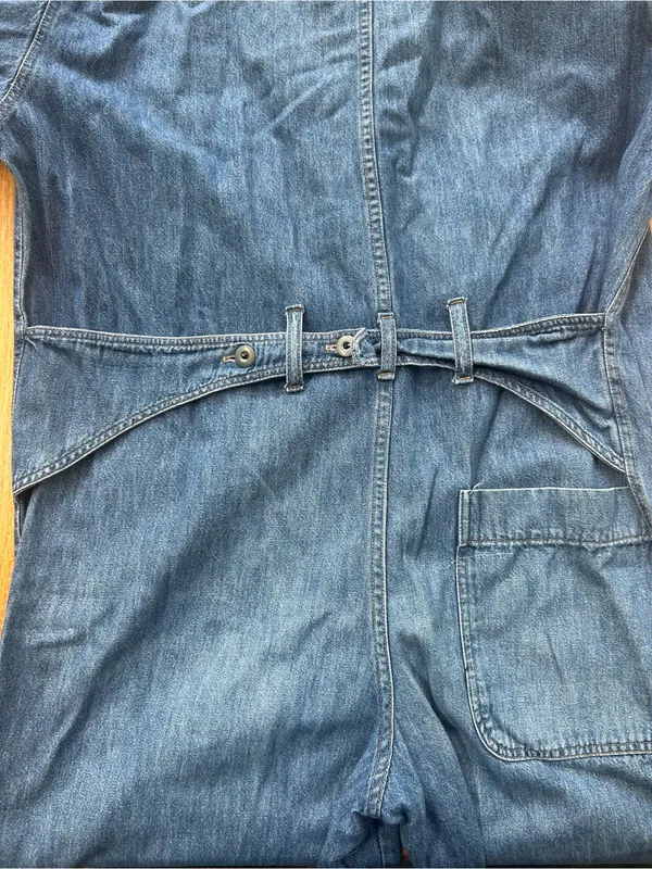 VTG 80s 90s Calvin Klein Sport Denim Jumpsuit Boiler Suit Womens Large Unisex M - Image 12