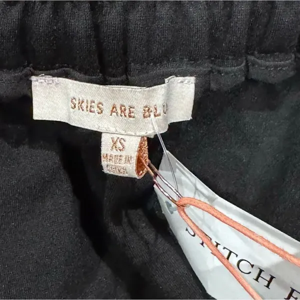 NEW Skies Are Blue Bernice Scallop Hem Skirt Black Women’s XS - Image 5