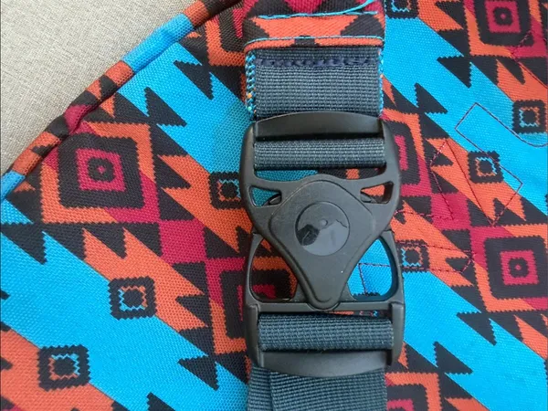 Kavu Sling Bag in Red & Blue Aztec Print - Image 6