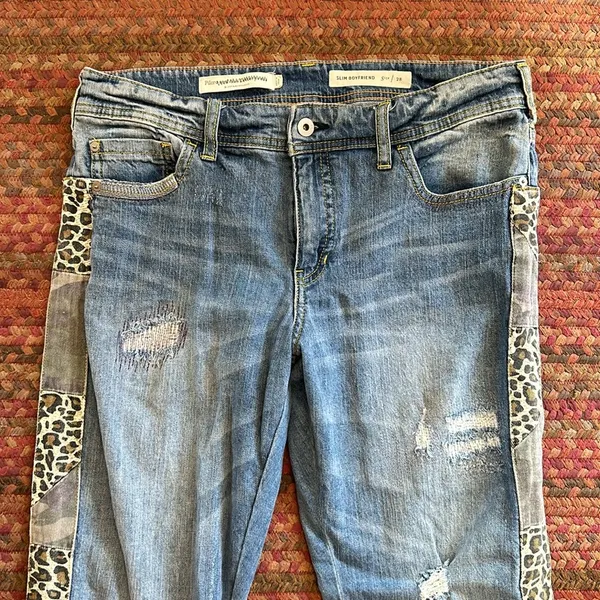 Pilcro & The Letterpress Anthropologie Cheetah Camo Distressed Jeans - Image 3