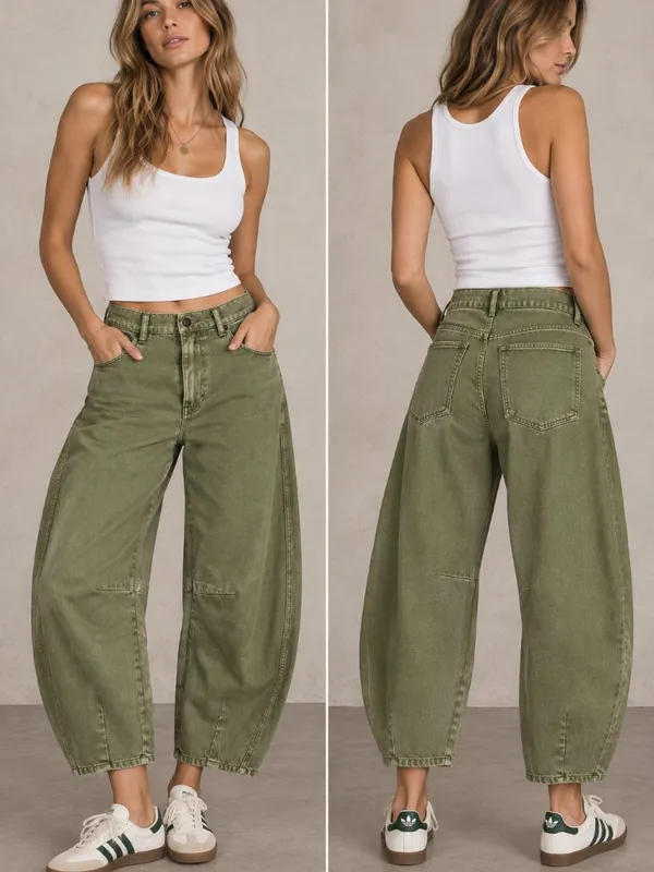 Oliver Logan Elmore Horseshoe Barrel Jeans Size 27 - Image 2