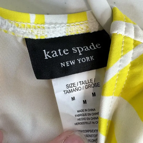Kate Spade Long Sleeve One Piece Sz M‎ Swim Suit Rash Guard Paddle Bathing Suit - Image 4