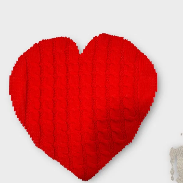 Cream Sweater Women S Red Heart Knit Pullover Valentines Day Cozy‎ Cute - Image 4