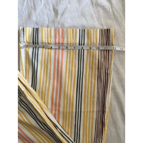 Maeve Wide Leg Pants Women 8 Yellow Striped Naomi High Rise Patch Pocket - Image 6