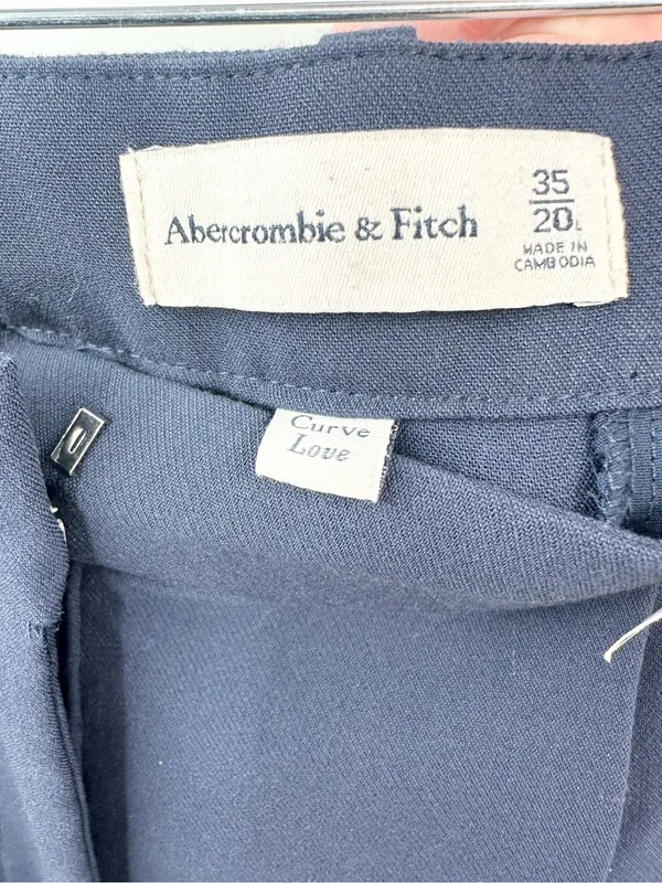 Abercrombie & Fitch NWT Women's Wide Leg Ultra High Rise Blue‎ Pants Size 20L - Image 3