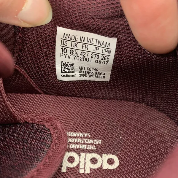 Adidas Size 10 Tubular Shadow Maroon Burgundy Knit Sneakers CQ2461 Low Top Shoe - Image 3